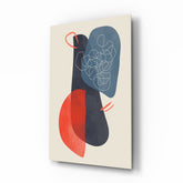 Abstract Shapes Glass Wall Art.